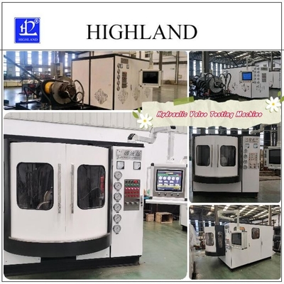 Volledig automatische hydraulische klepproefmachine met een doorstroming van 450 L/min.