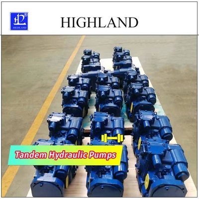 2500r/Min Rated Speed Tandem Hydraulic-Pompen met Druk en Datatransportbesturing 110cc/R+110cc/R