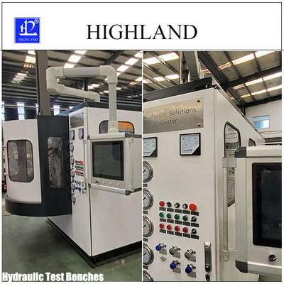 Professionele hydraulische testbank met een gepatenteerd product en een doorstroming van 450 l/min