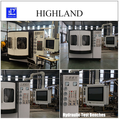 Professionele hydraulische testbank met een gepatenteerd product en een doorstroming van 450 l/min