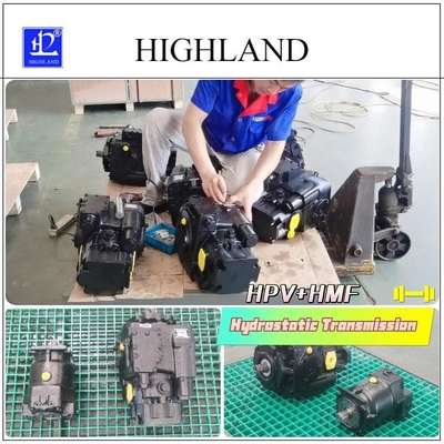 Hydraulisch transmissie systeem getest en volledig aangepast met axiale zuigerpomp