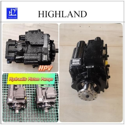 Gesloten lus Axial Hydraulische zuigerpomp 35Mpa Nominale druk Zwarte Hydraulische transmissie