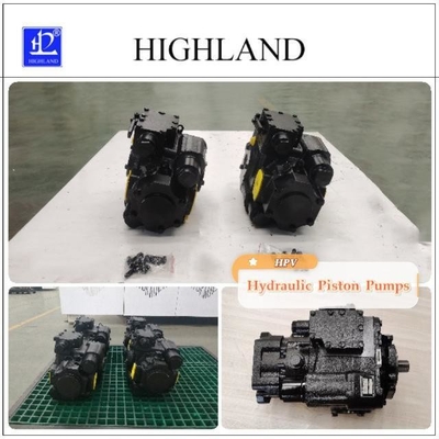 Gesloten lus Axial Hydraulische zuigerpomp 35Mpa Nominale druk Zwarte Hydraulische transmissie