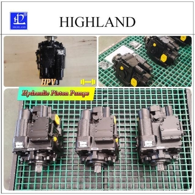 Gesloten lus Axial Hydraulische zuigerpomp 35Mpa Nominale druk Zwarte Hydraulische transmissie